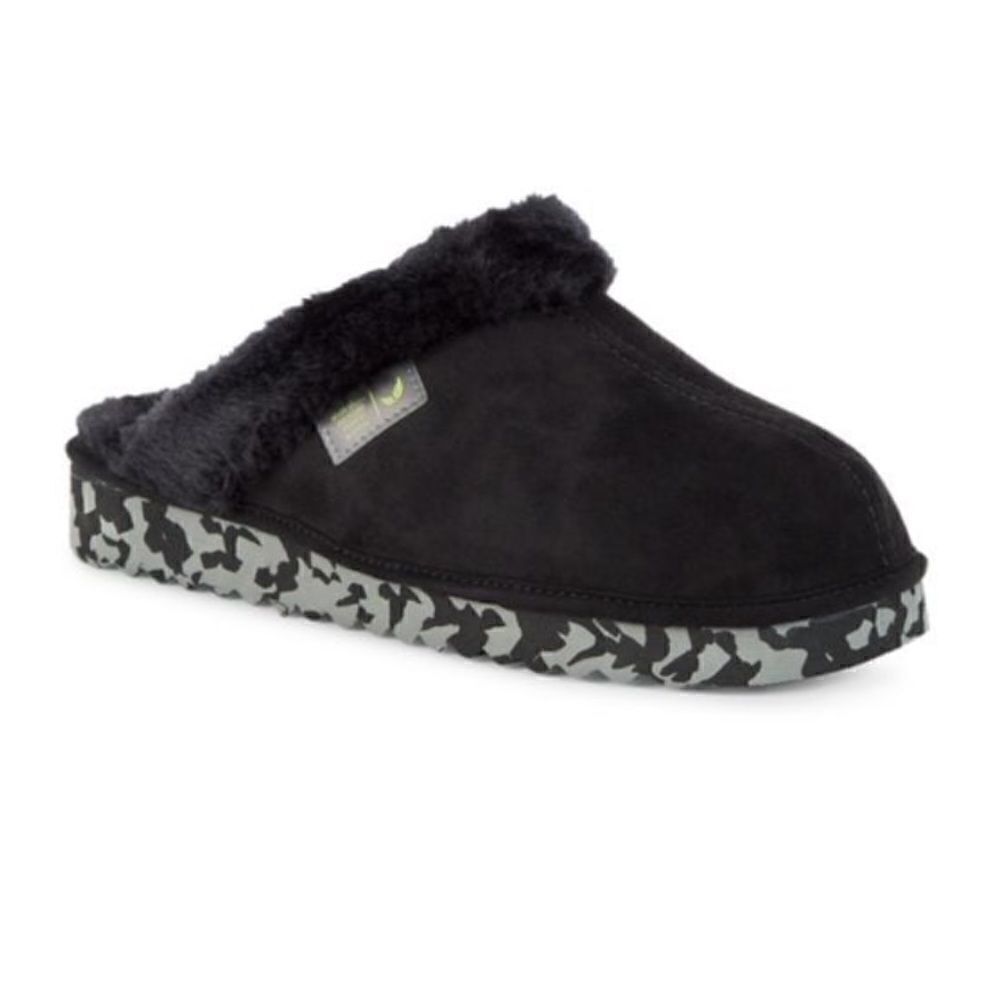 DR SCHOLL’S faux fur black slippers
